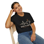 Keep It Going Powered By Coffee Heartbeat T-Shirt