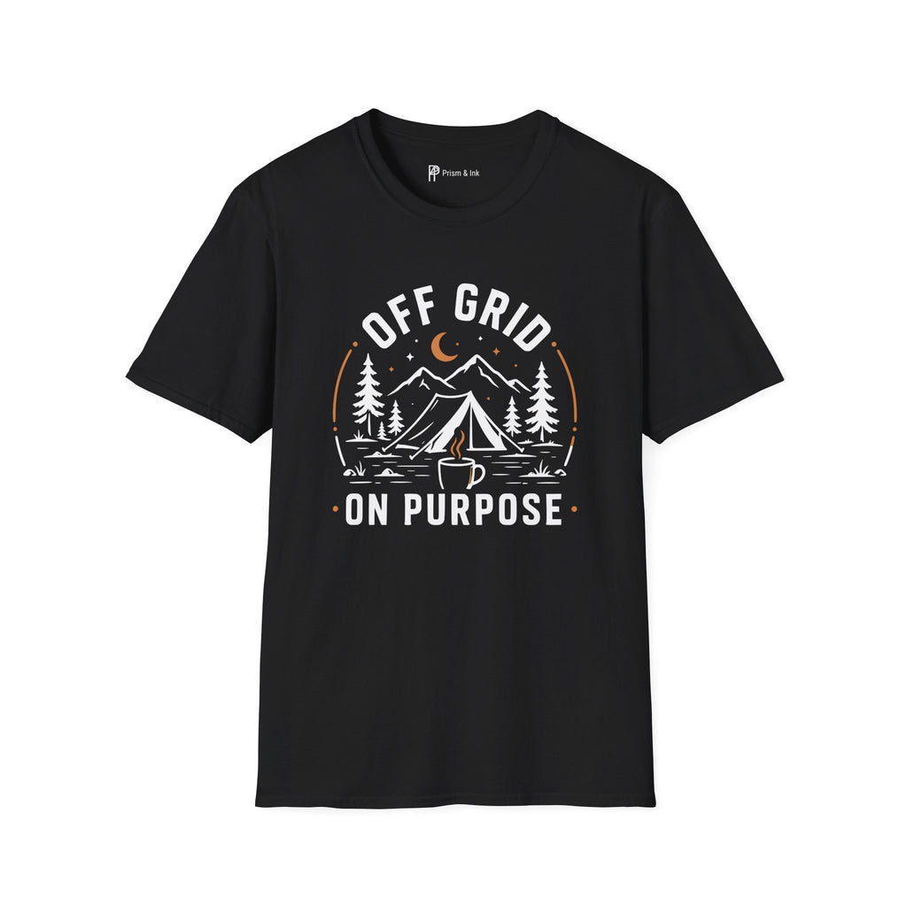 Off Grid On Purpose Camping Coffee T-Shirt