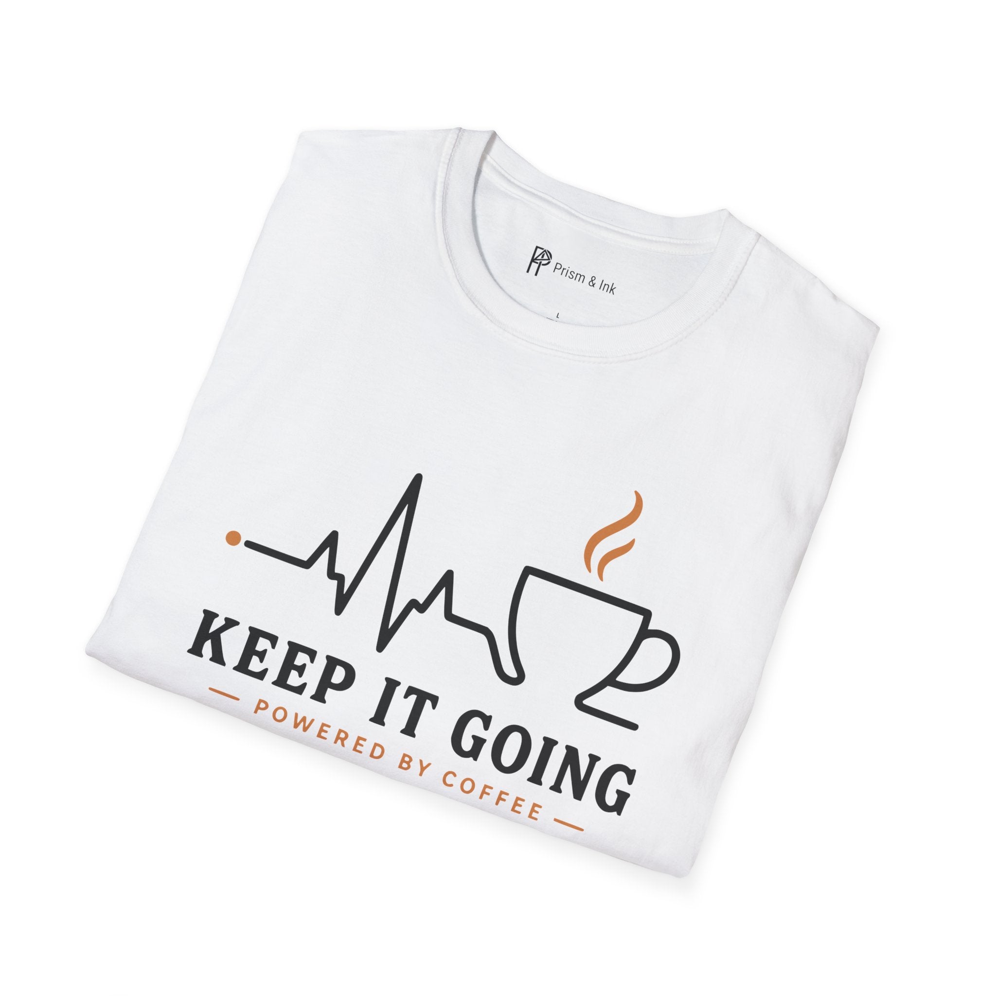 Keep It Going Powered By Coffee Heartbeat T-Shirt