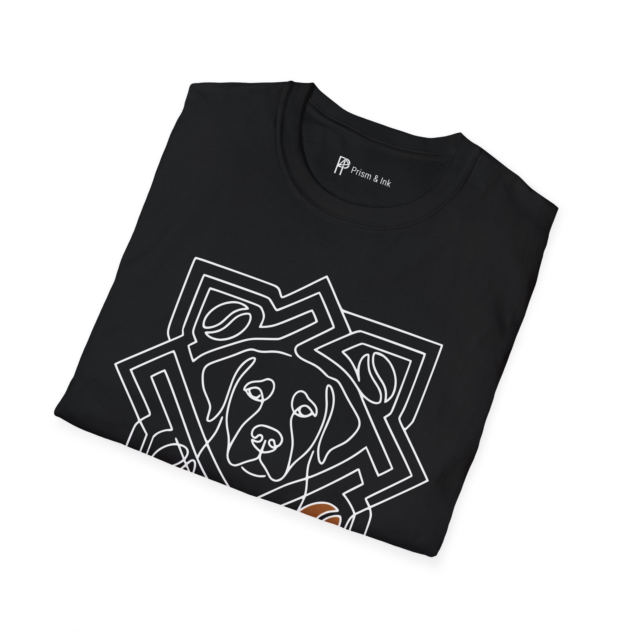 Pattern of Love Minimalist Dog & Coffee Bean T-Shirt