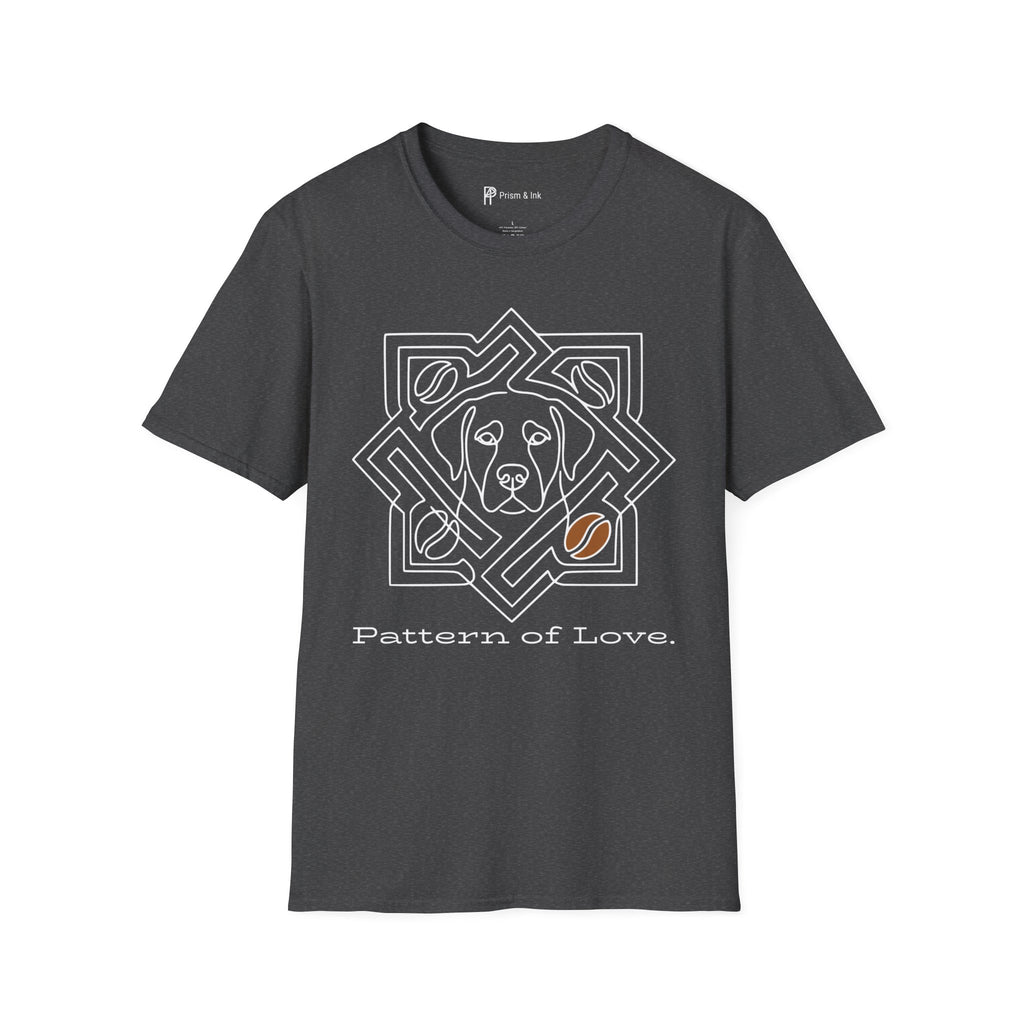 Pattern of Love Minimalist Dog & Coffee Bean T-Shirt