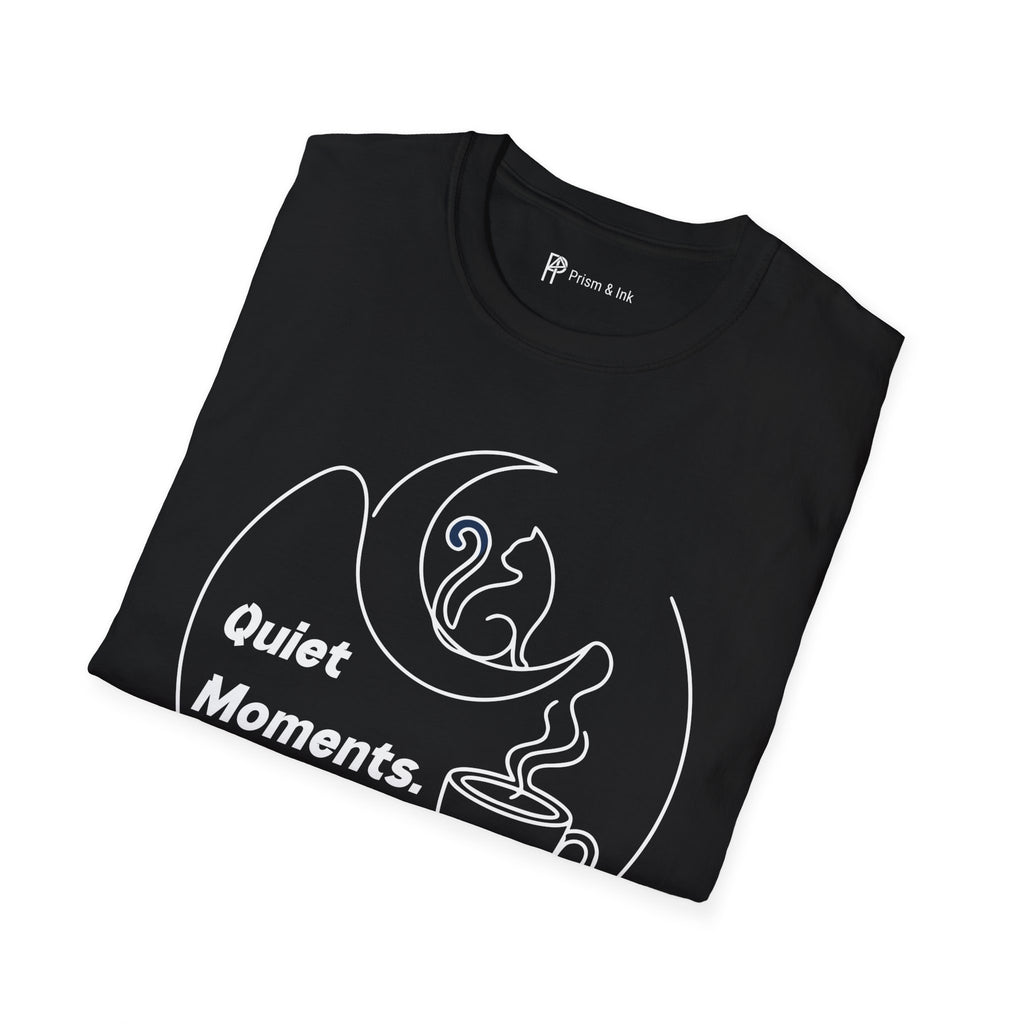 Quiet Moments Cat & Moon Coffee T-Shirt