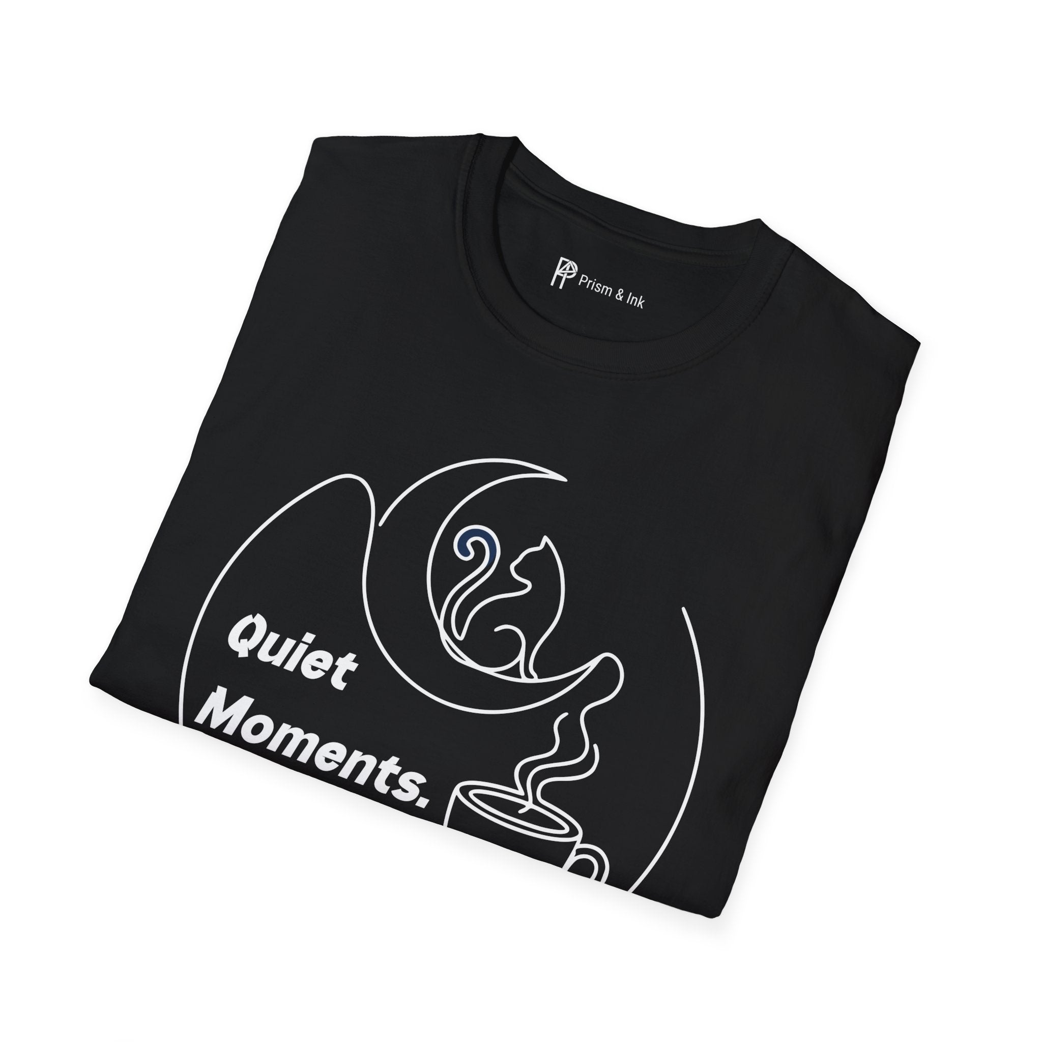 Quiet Moments Cat & Moon Coffee T-Shirt