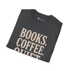 Books Coffee Quiet Minimalist Introvert T-Shirt