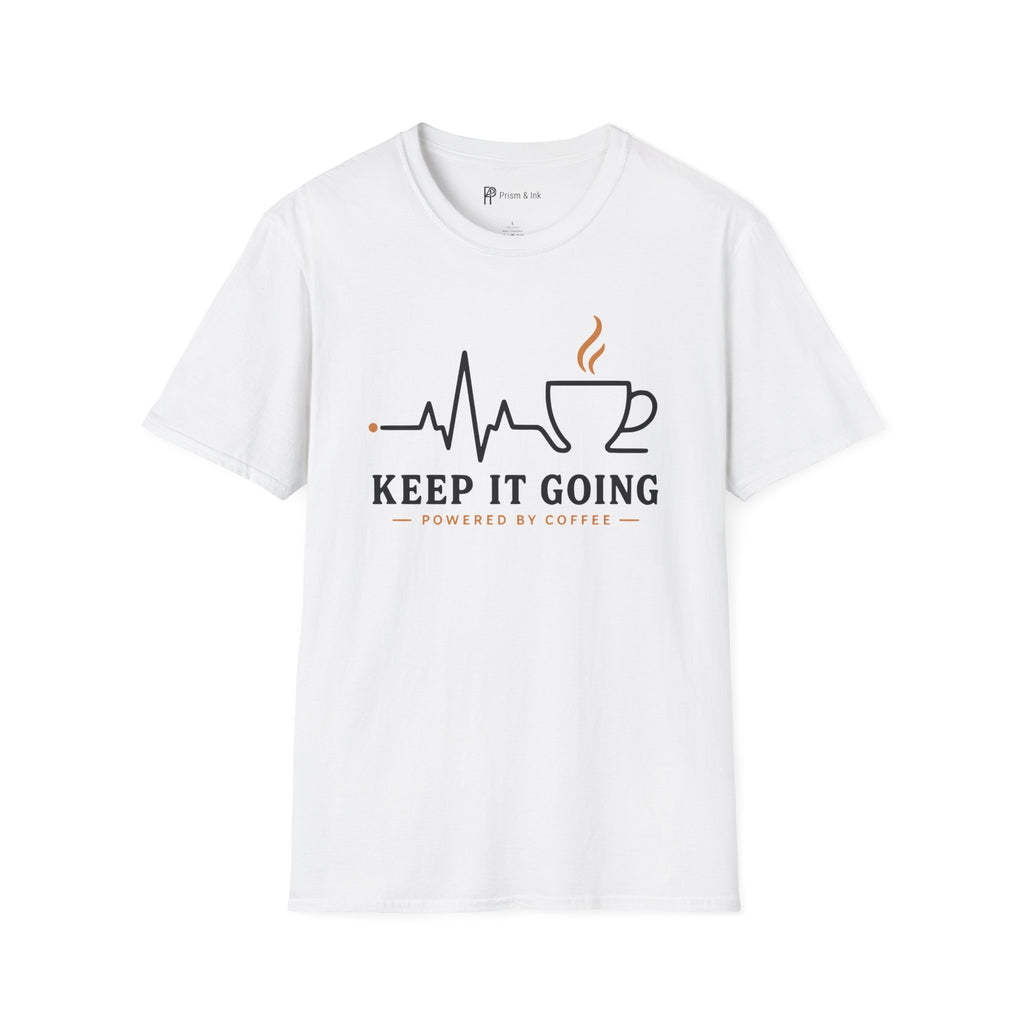 Keep It Going Powered By Coffee Heartbeat T-Shirt