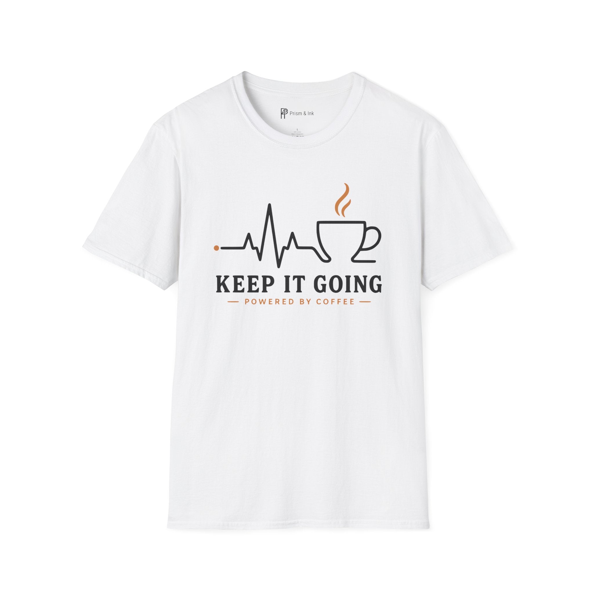 Keep It Going Powered By Coffee Heartbeat T-Shirt