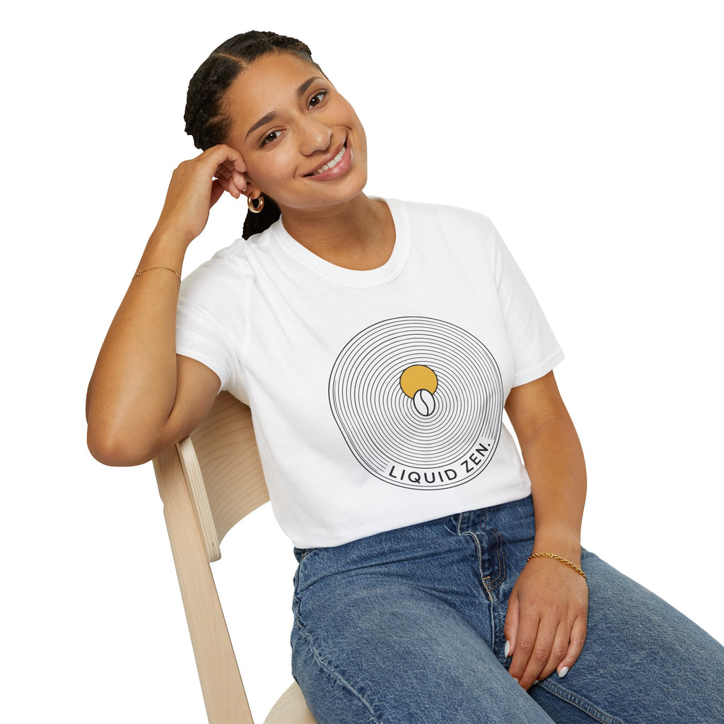 Liquid Zen Minimalist Coffee Bean T-Shirt