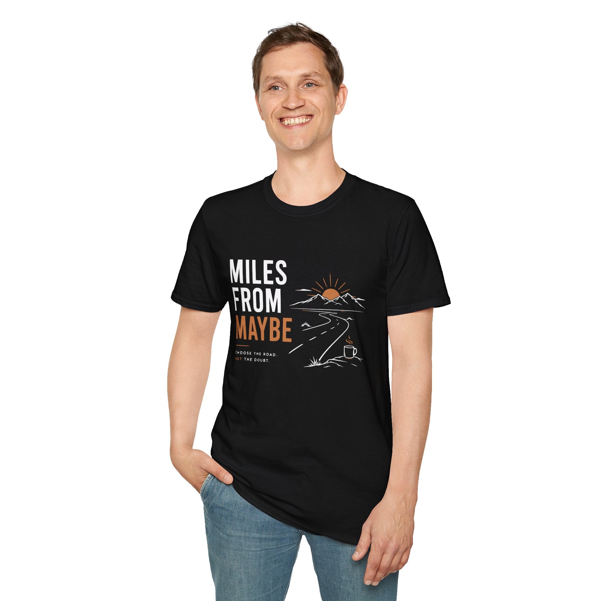Miles From Maybe Roadtrip Coffee T-Shirt