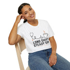 Long Shift Steady Sip Nurse Coffee T-Shirt