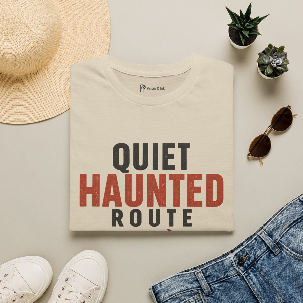 Quiet Haunted Route Halloween T-Shirt