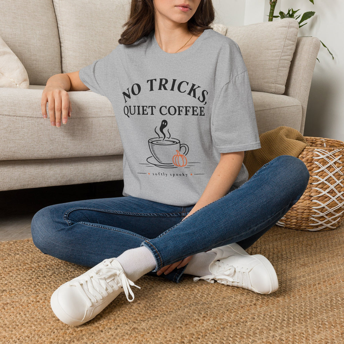 No Tricks Quiet Coffee Halloween T-Shirt