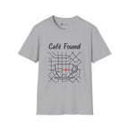 Café Found T-Shirt — Urban Map Grid and Cup Graph