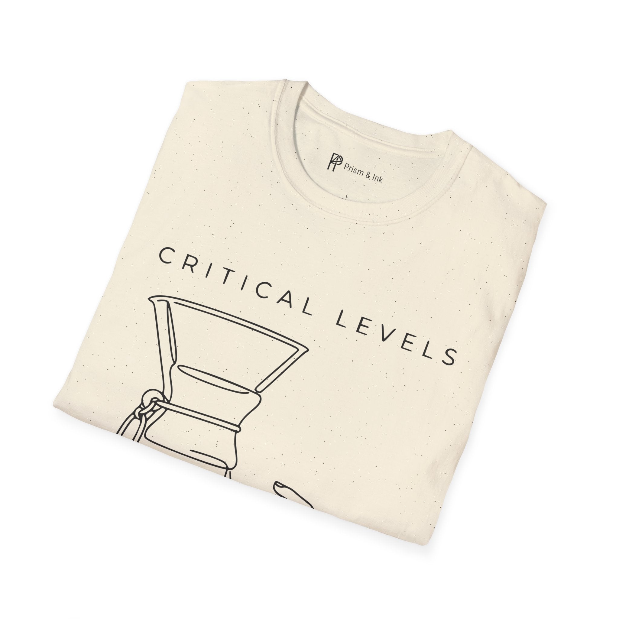 Critical Levels T-Shirt — Chemex and Low Battery Line Art