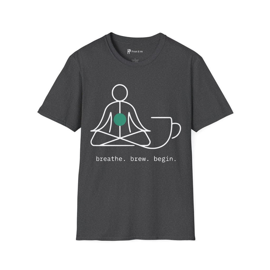 Zen Master T-Shirt — Minimalist Meditation & Coffee Alignment Art