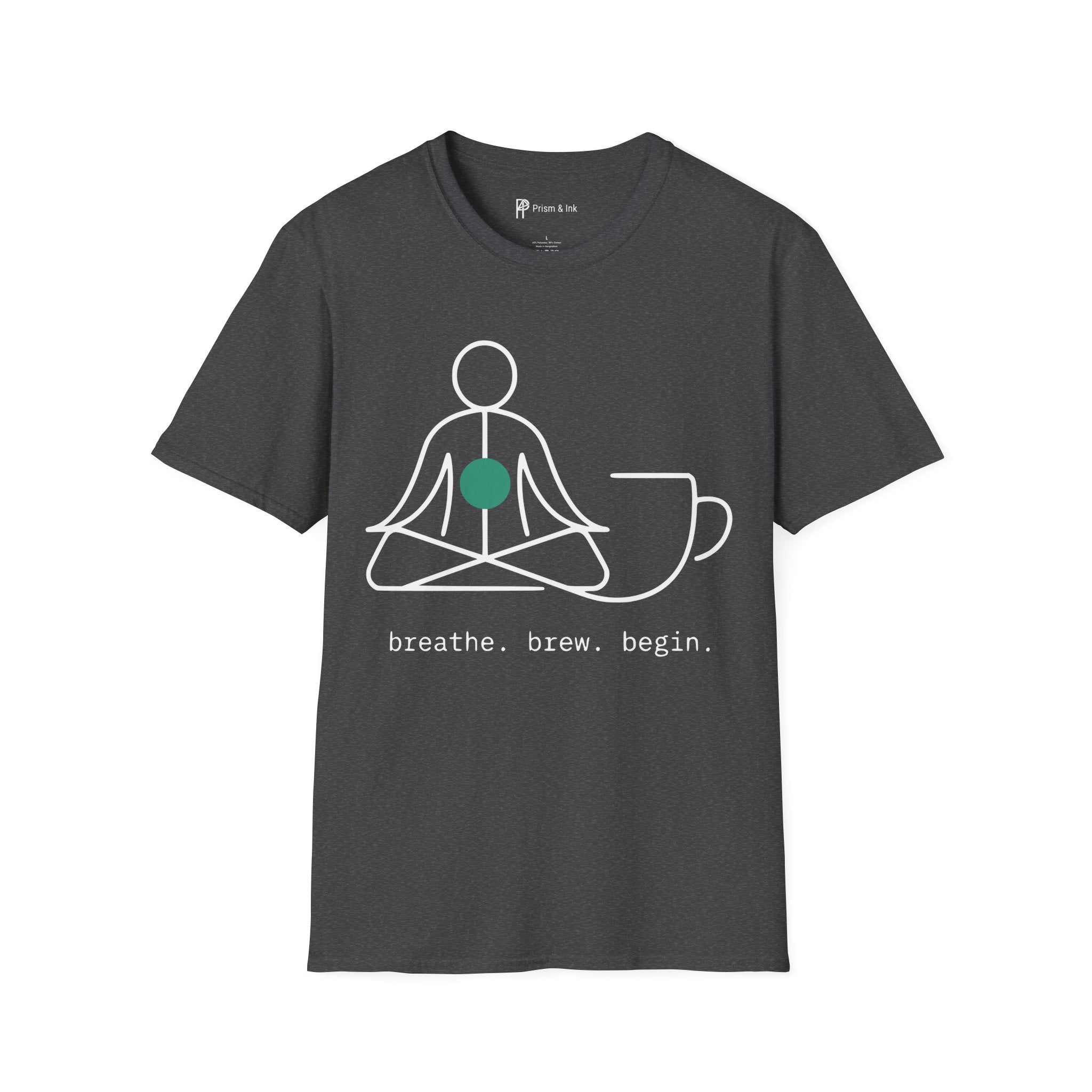 Zen Master T-Shirt — Minimalist Meditation & Coffee Alignment Art