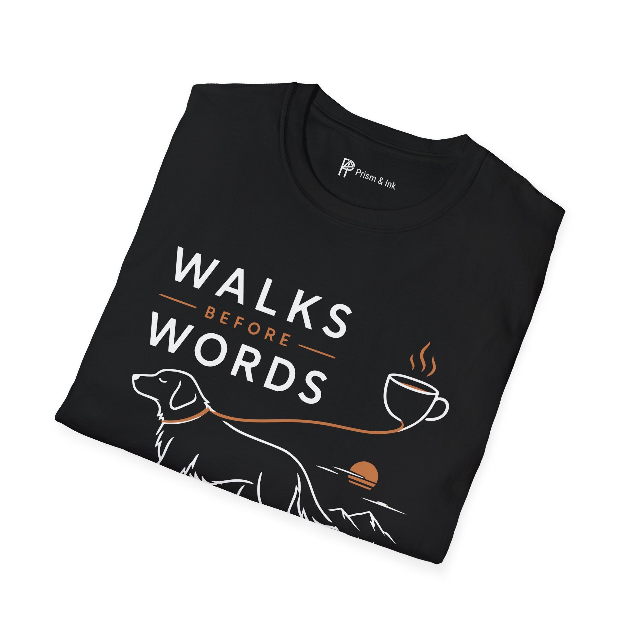 Walks Before Words Dog Coffee T-Shirt