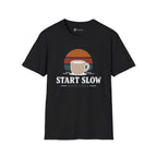 Start Slow Retro Sunset Coffee Ritual T-Shirt