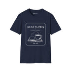 Read Slower Quiet Rituals Coffee Reading T-Shirt