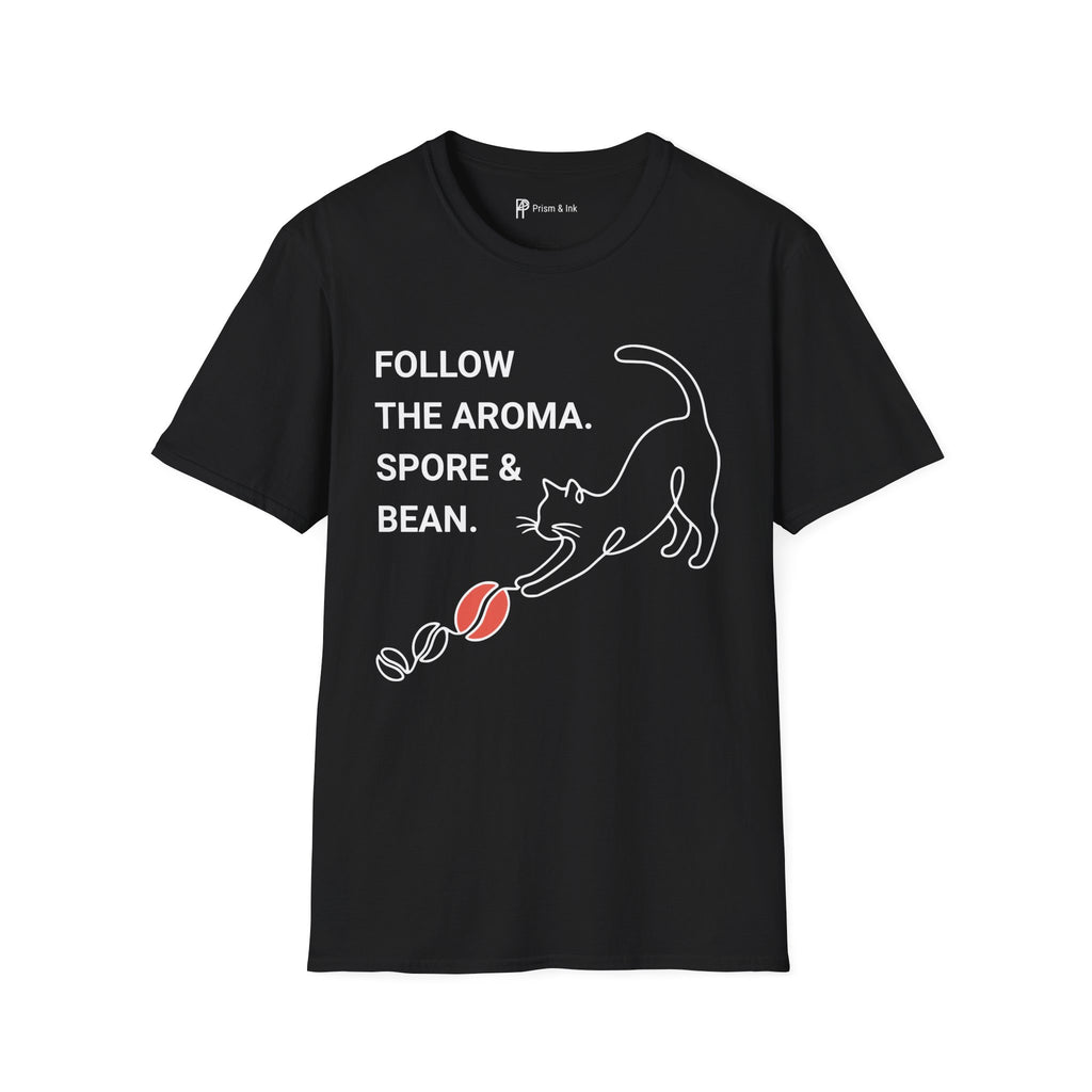 Follow the Aroma Cat Coffee T-Shirt
