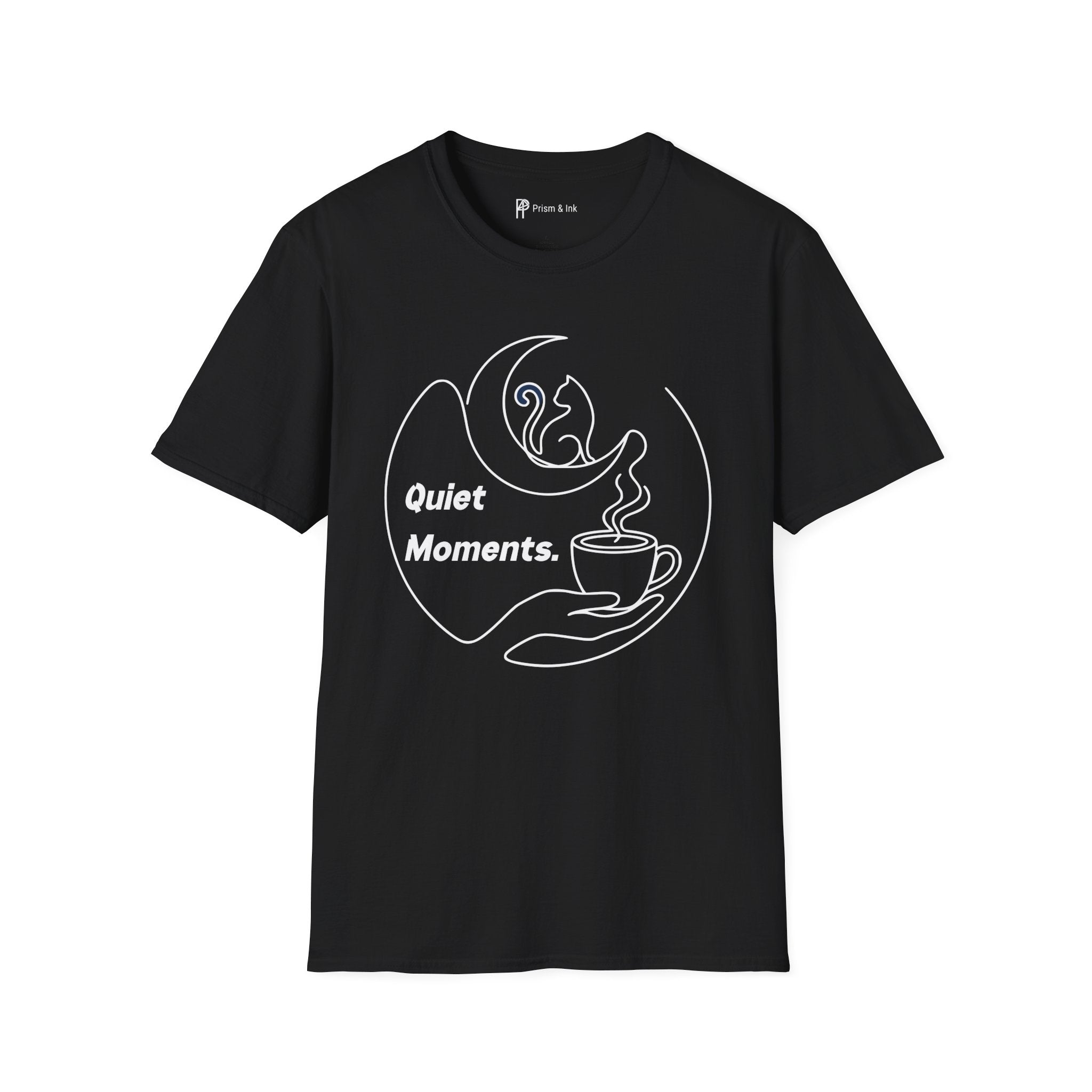 Quiet Moments Cat & Moon Coffee T-Shirt