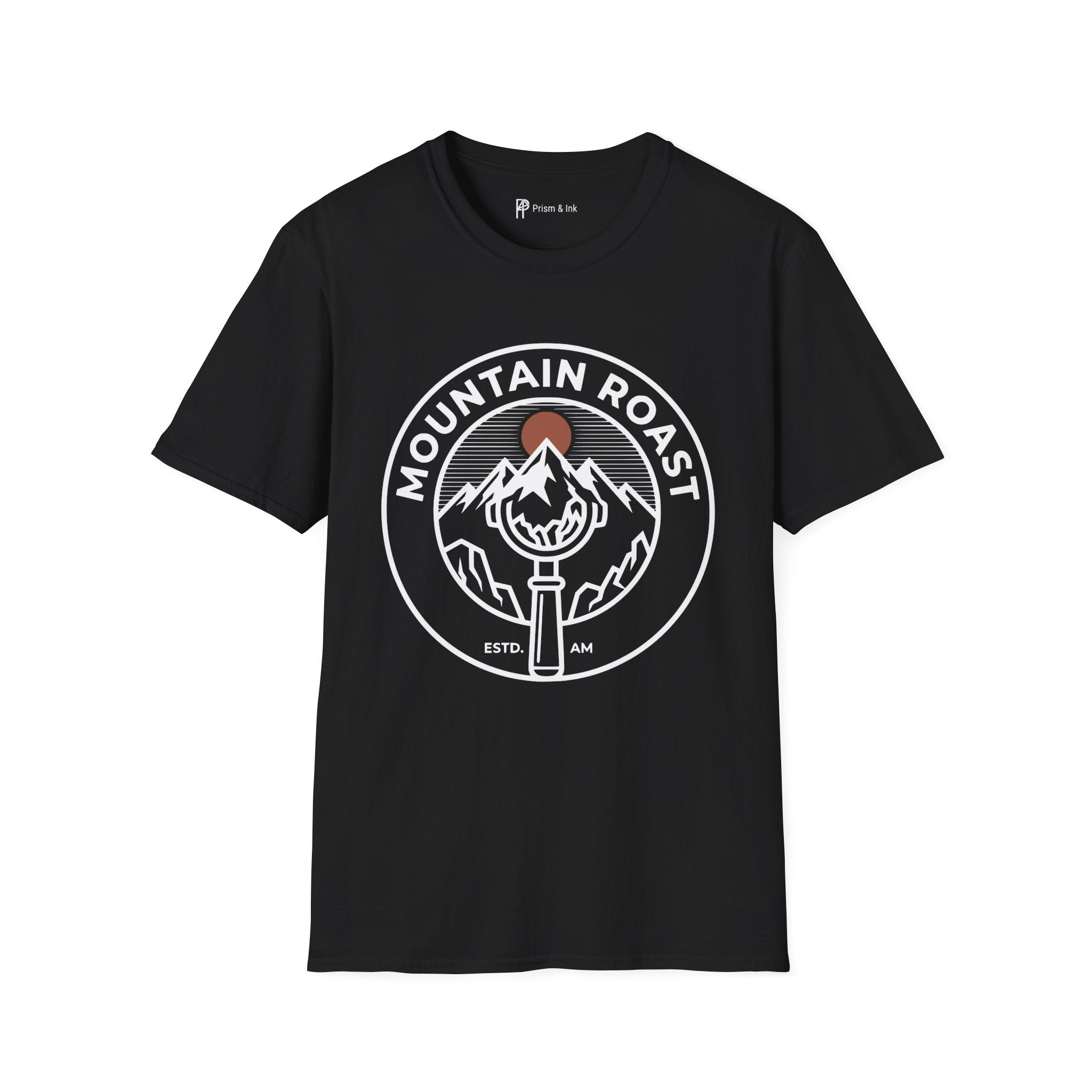 Mountain Roast T-Shirt — Portafilter and Peak Crest Graph