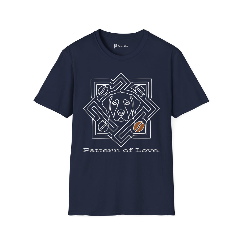 Pattern of Love Minimalist Dog & Coffee Bean T-Shirt