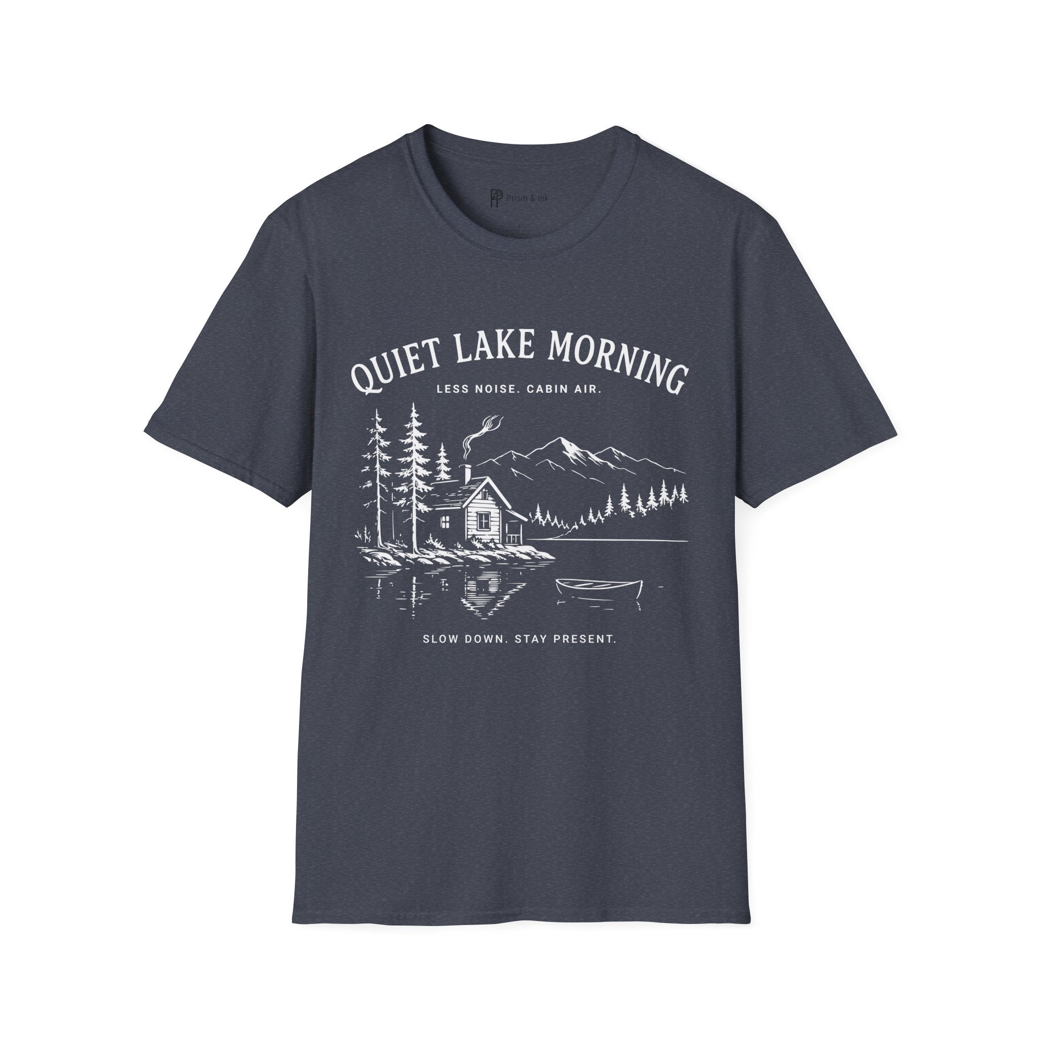Quiet Lake Morning Cabin T-Shirt