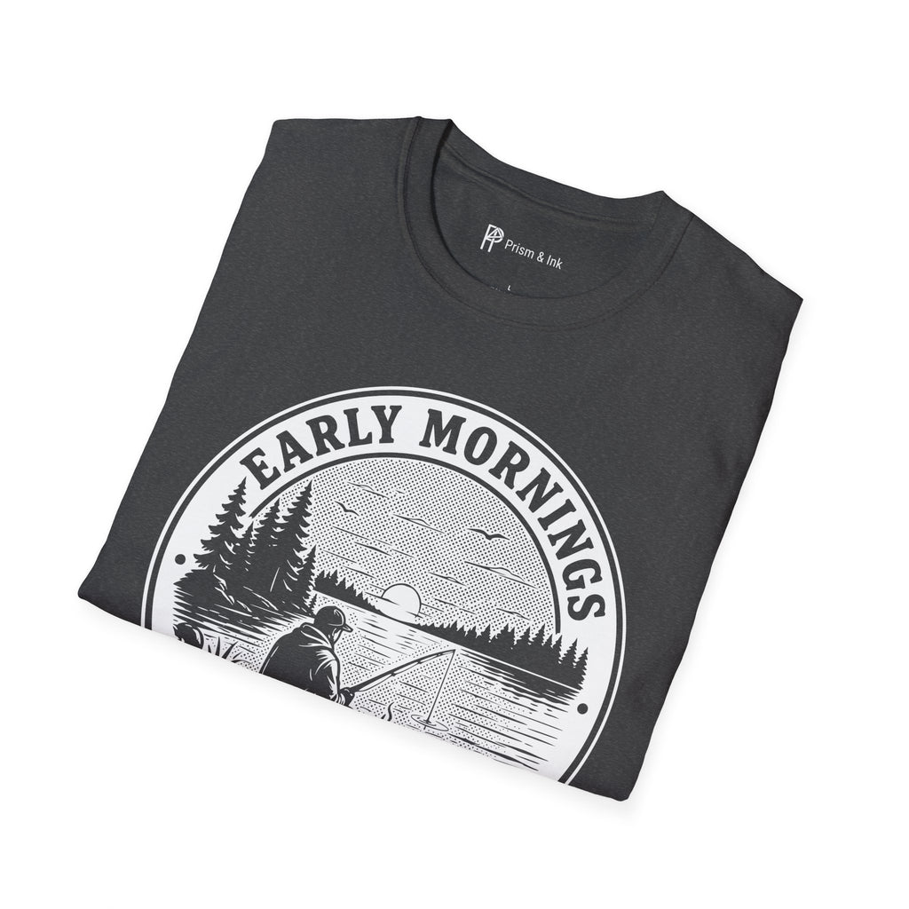 Early Mornings Coffee & Quiet Water T-Shirt