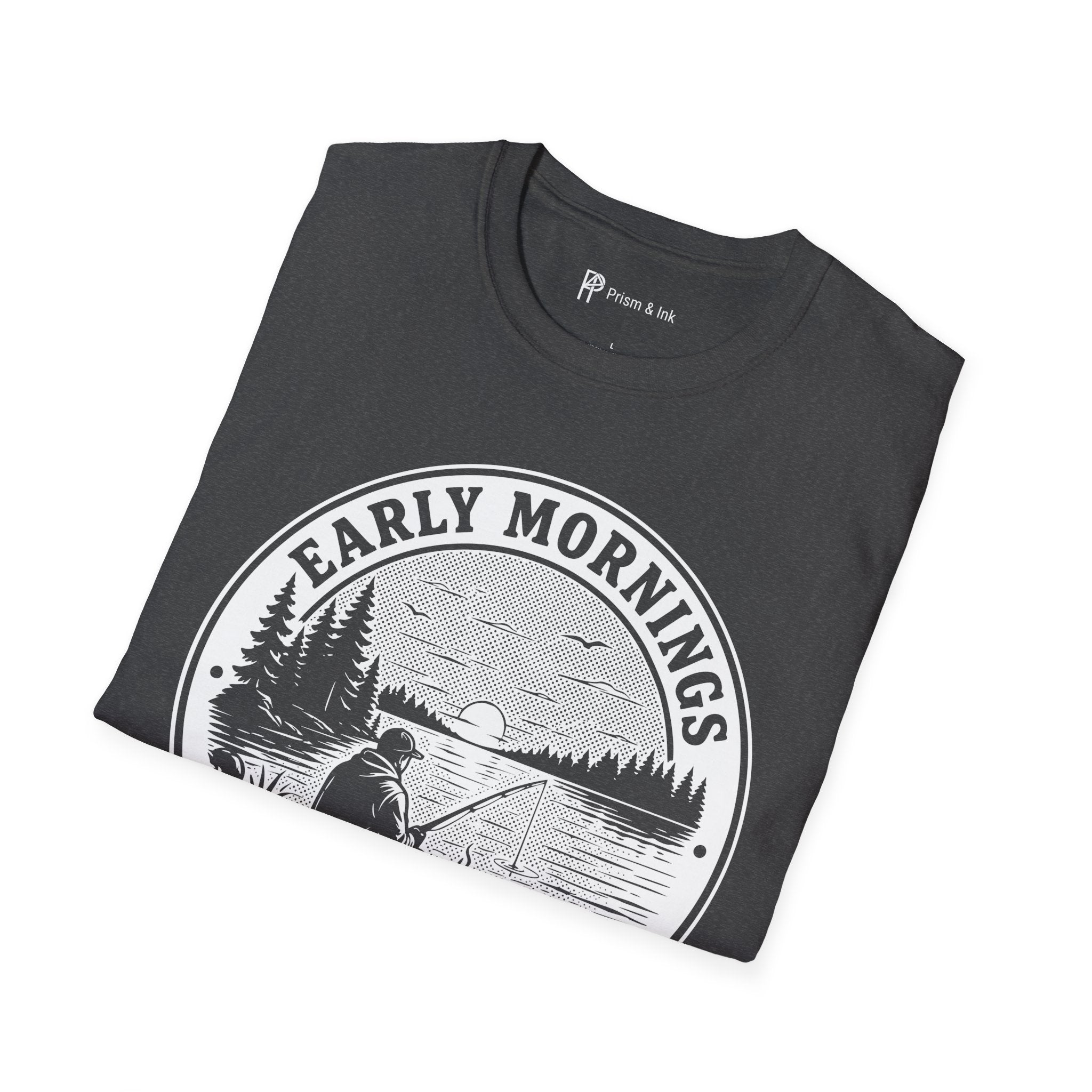 Early Mornings Coffee & Quiet Water T-Shirt