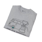 Road Trip Essentials Camper Van & Pour Over Coffee T-Shirt