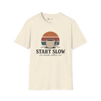 Start Slow Retro Sunset Coffee Ritual T-Shirt