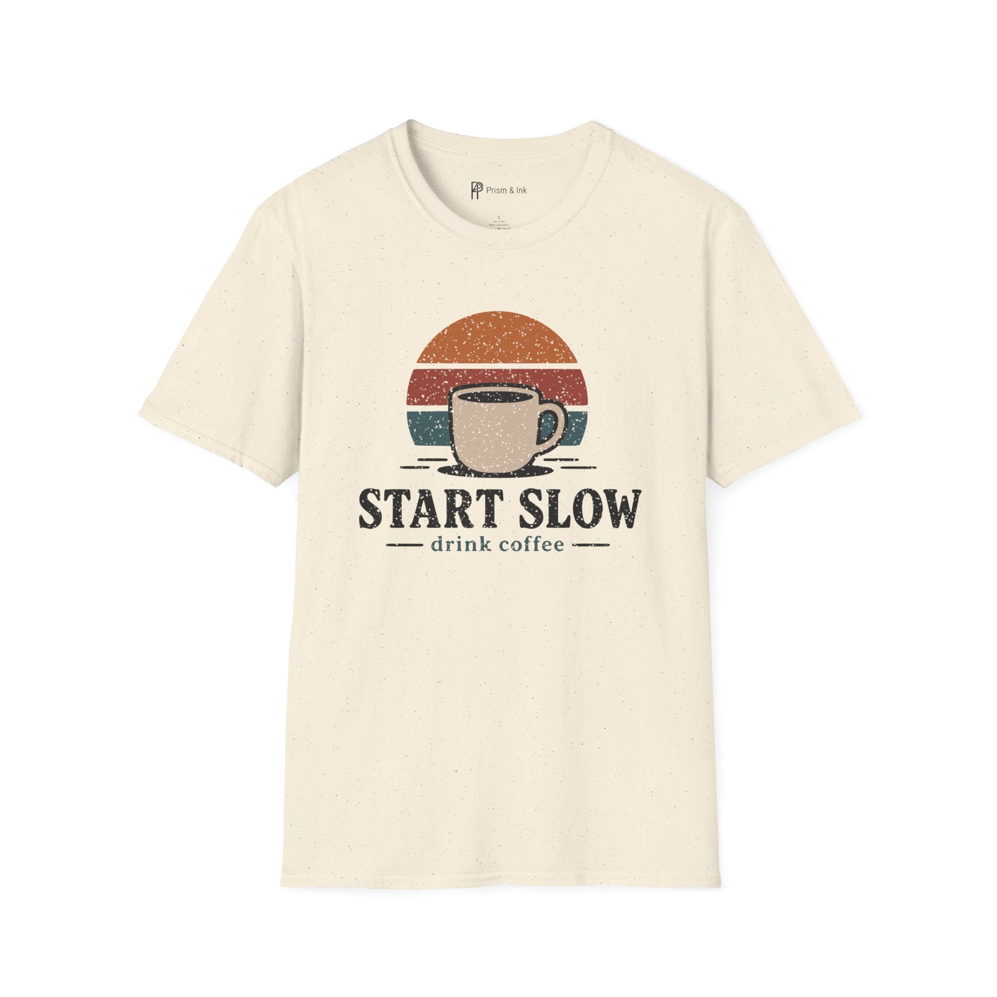 Start Slow Retro Sunset Coffee Ritual T-Shirt