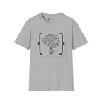 Syntax Error Caffeine Not Found T-Shirt — Minimalist Developer Brain & Coffee Art