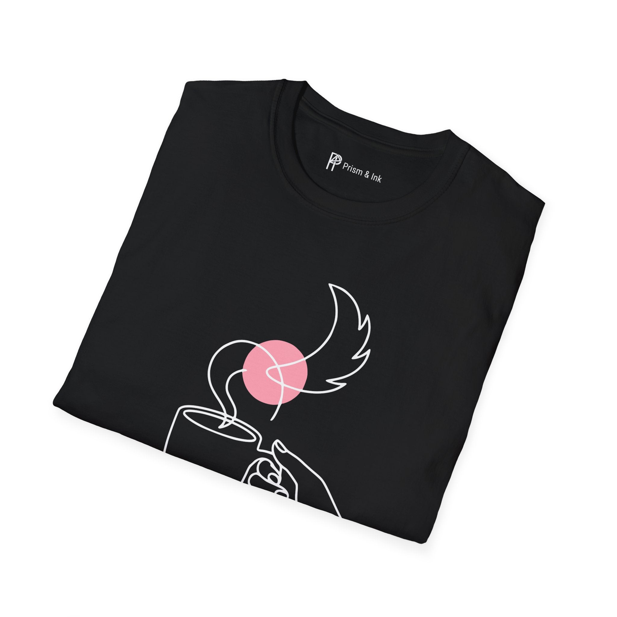 Powered by Paws T-Shirt — Minimalist Pet Lover & Coffee Pour-Over Graphic