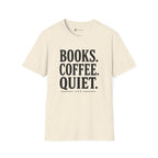 Books Coffee Quiet Minimalist Introvert T-Shirt