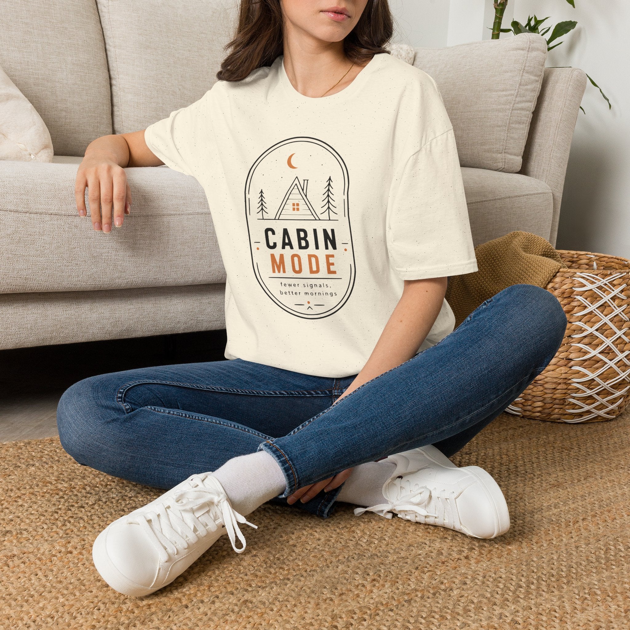 Cabin Mode Minimalist Slow Living Outdoor T-Shirt