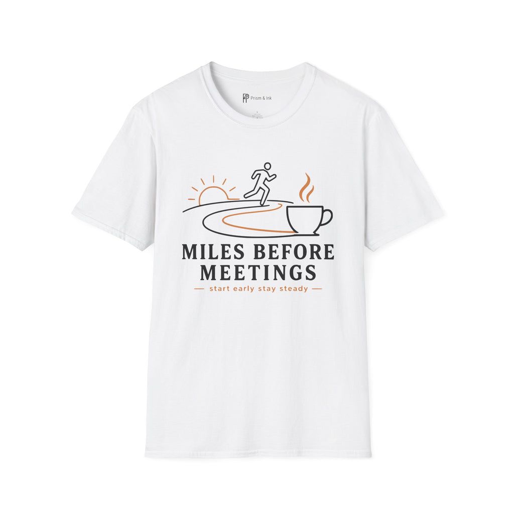 Miles Before Meetings Runner Coffee T-Shirt