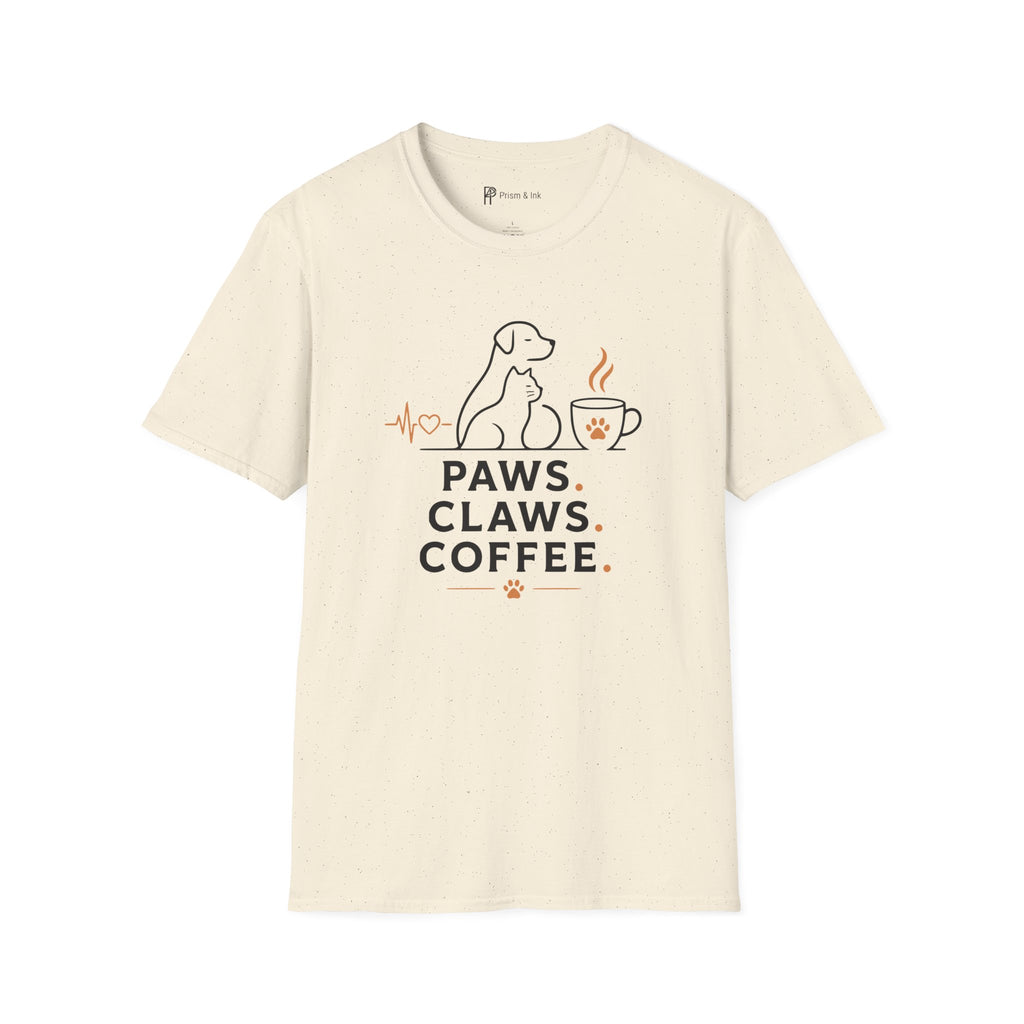 Paws Claws Coffee Pet Lover T-Shirt