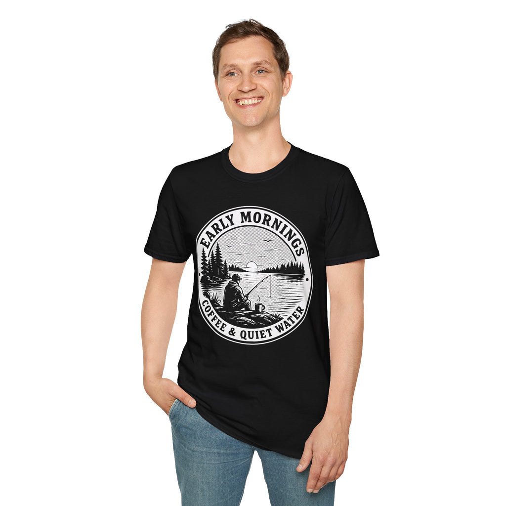 Early Mornings Coffee & Quiet Water T-Shirt