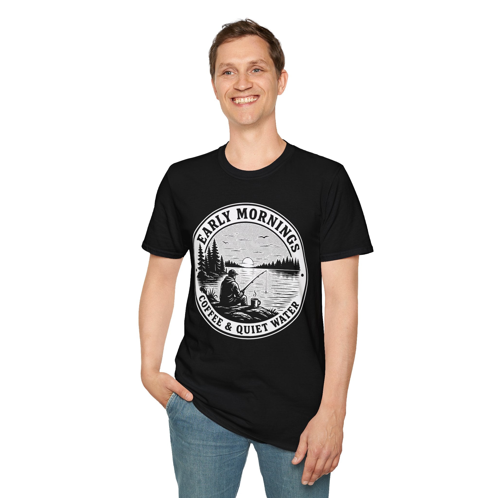 Early Mornings Coffee & Quiet Water T-Shirt
