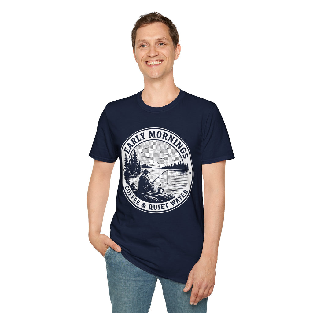 Early Mornings Coffee & Quiet Water T-Shirt