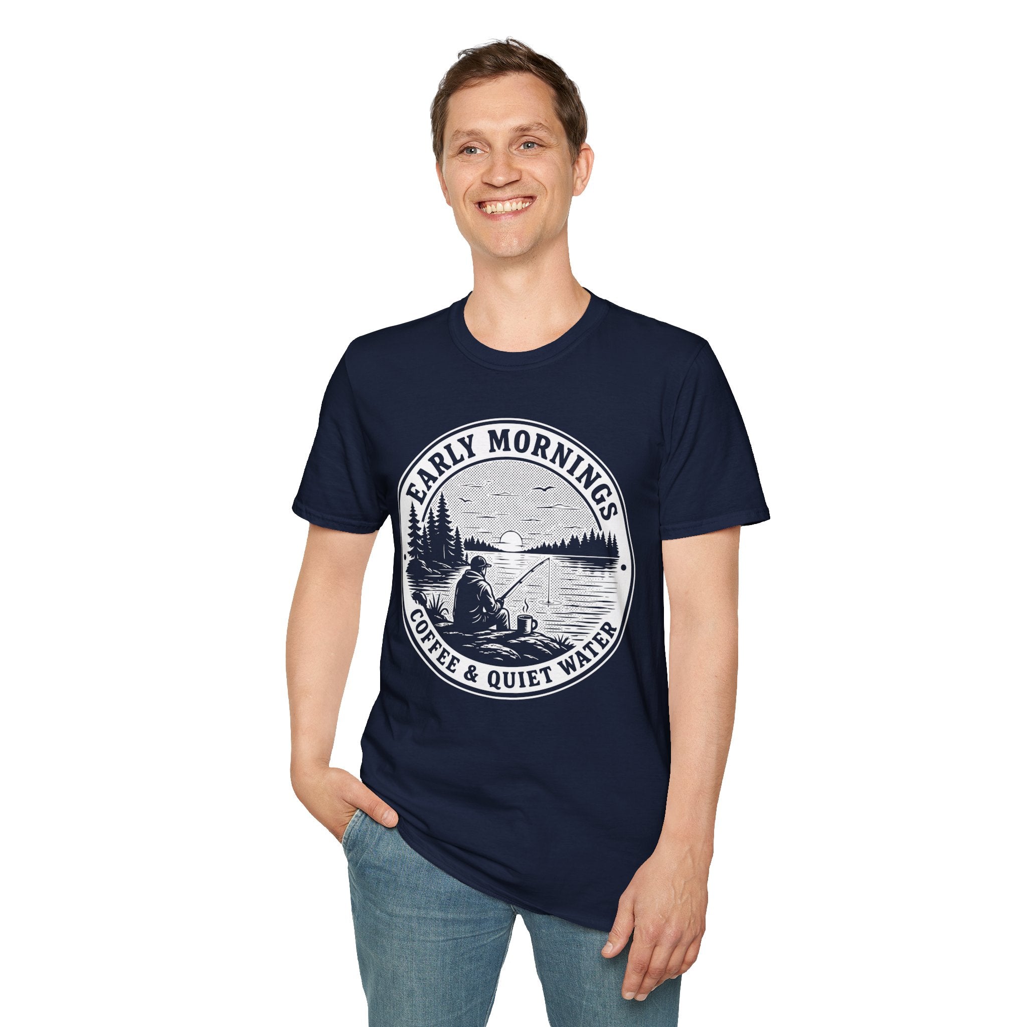 Early Mornings Coffee & Quiet Water T-Shirt