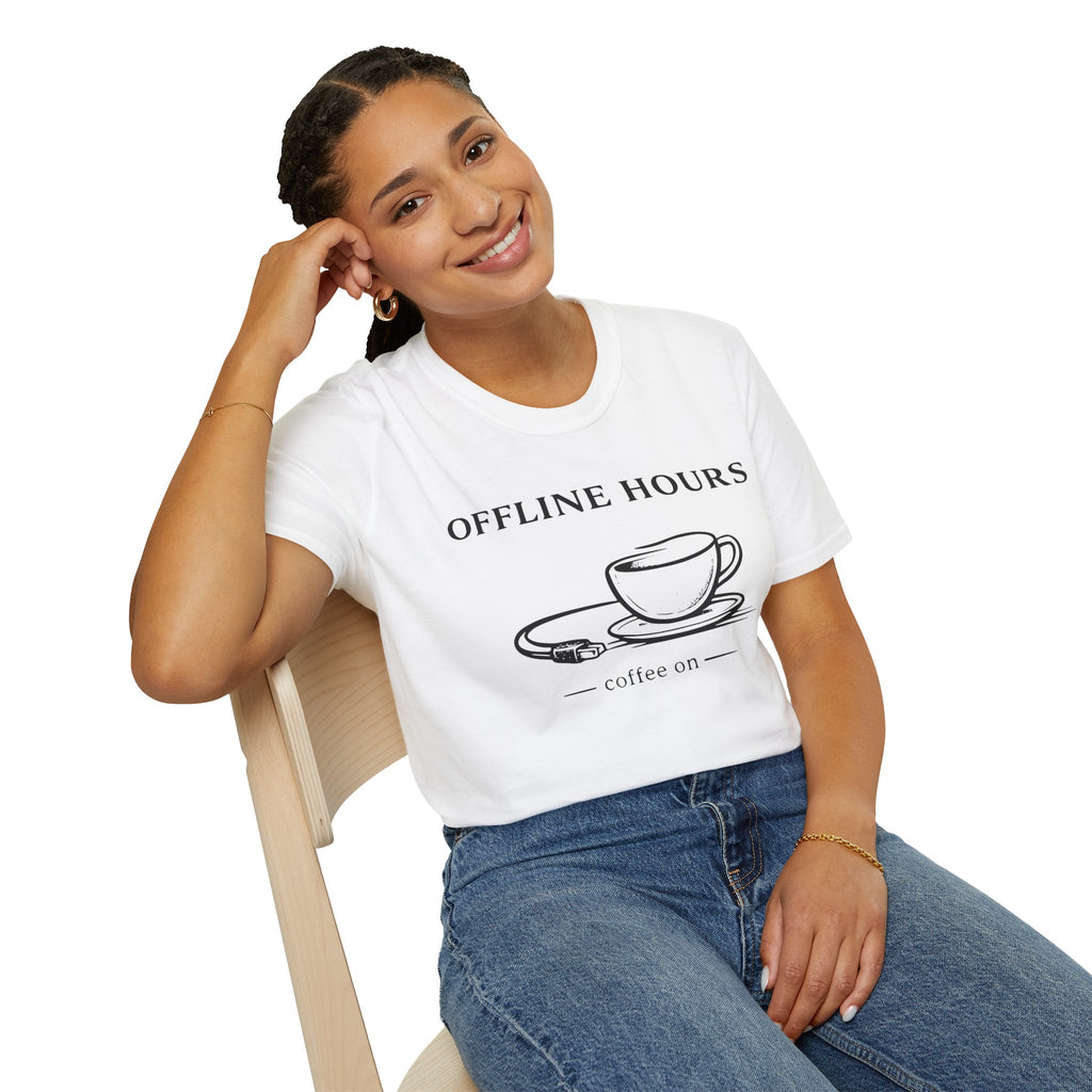 Offline Hours Coffee On T-Shirt