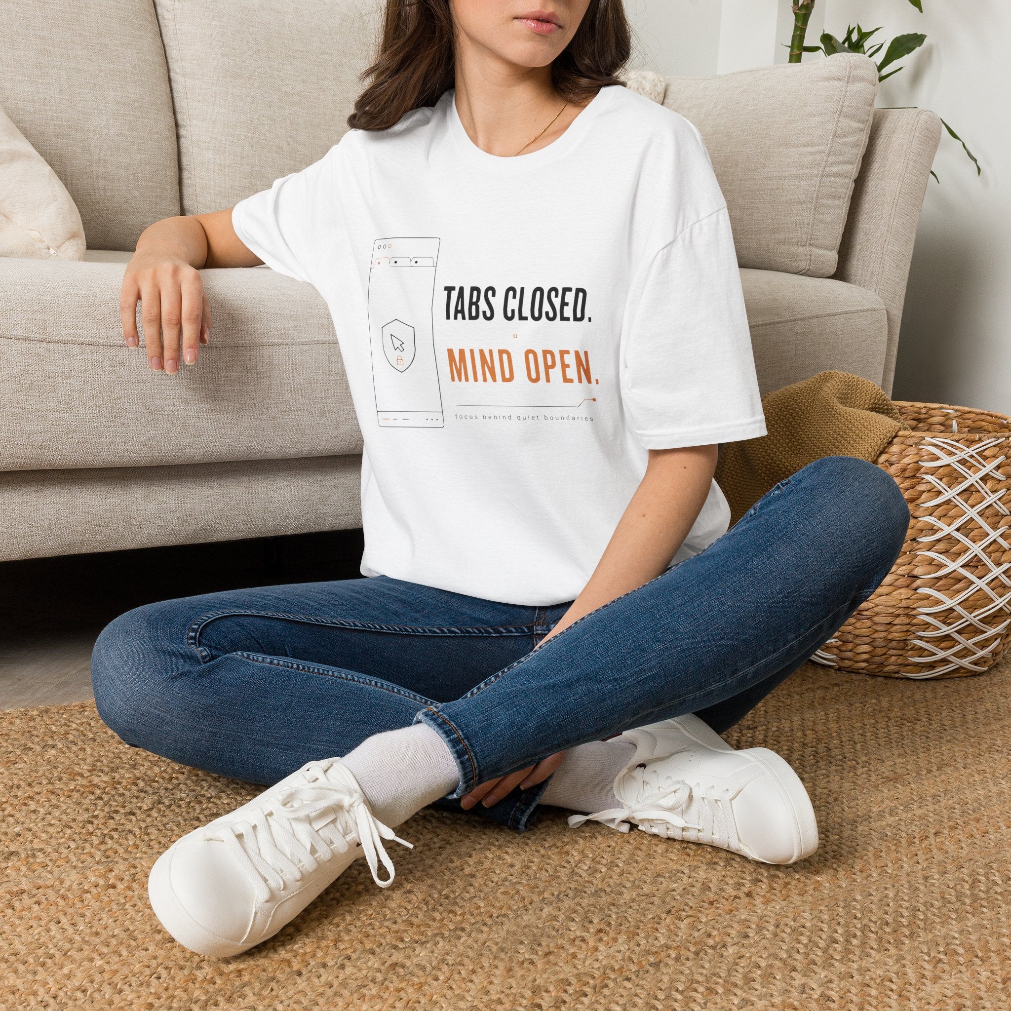 Tabs Closed Mind Open Minimalist Focus T-Shirt