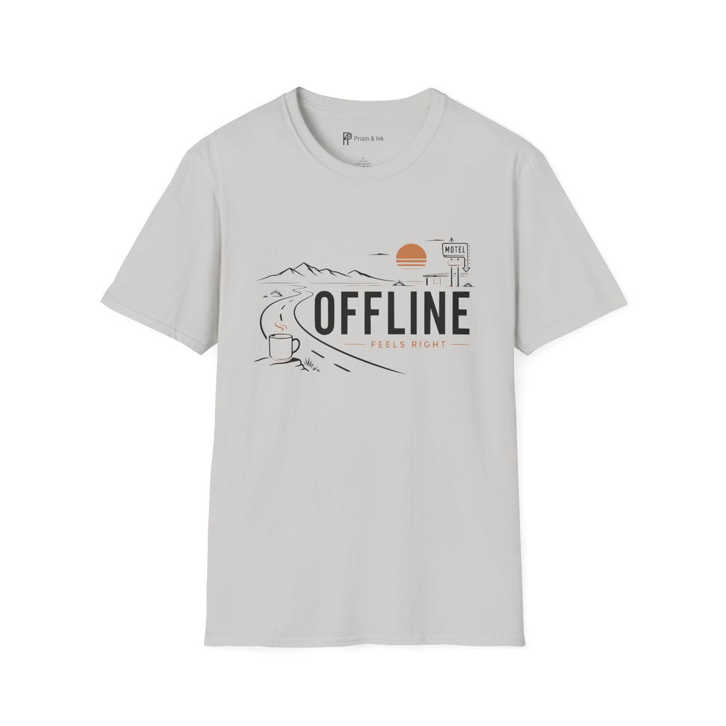Offline Feels Right Roadtrip Coffee T-Shirt