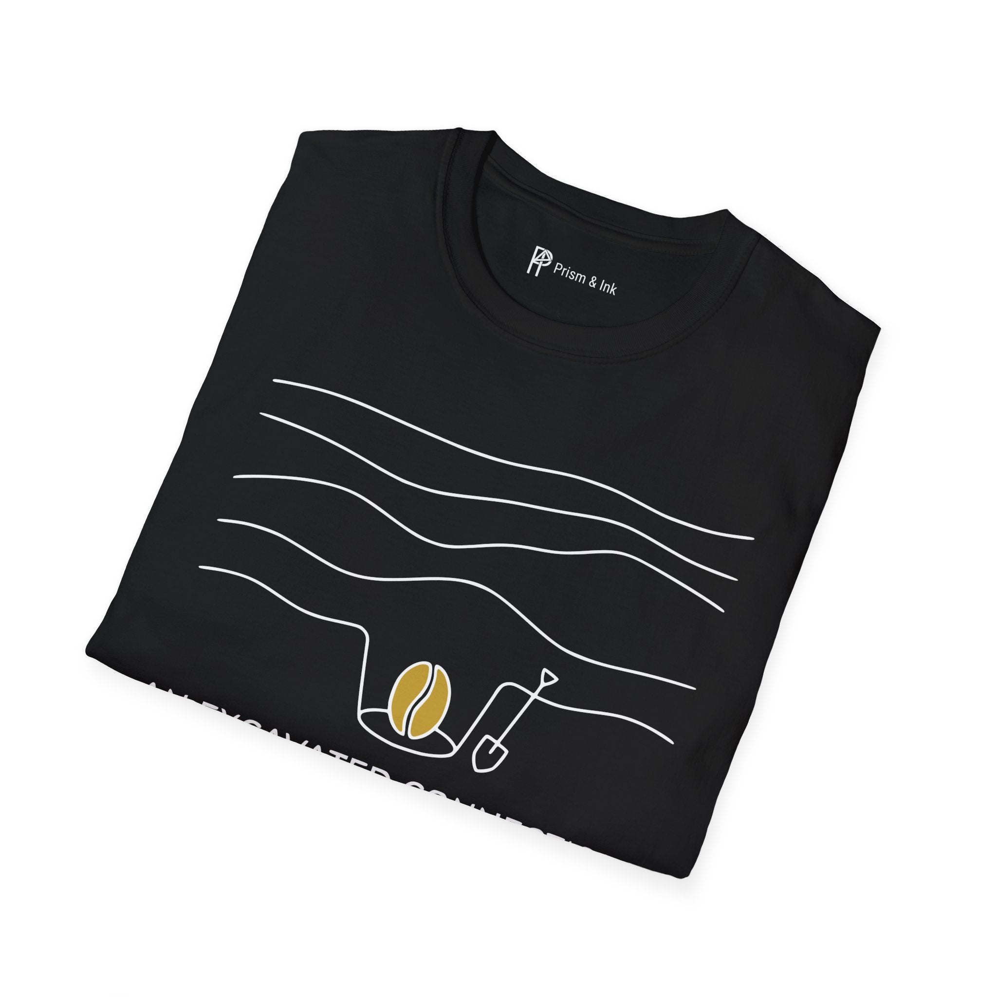 Excavated Connection T-Shirt — Archaeology Style Coffee Bean & Ancient Origins Art
