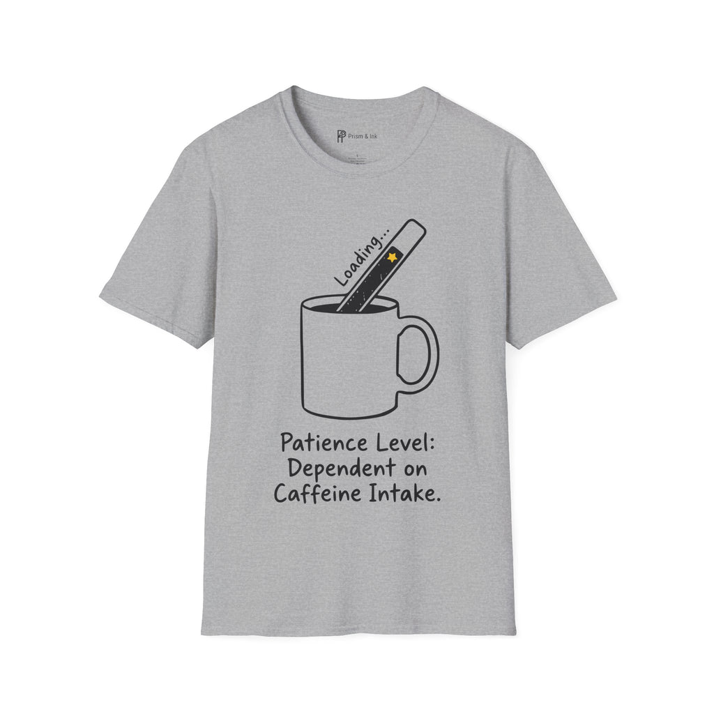Caffeine Intake T-Shirt — Loading Progress Bar and Mug Graph