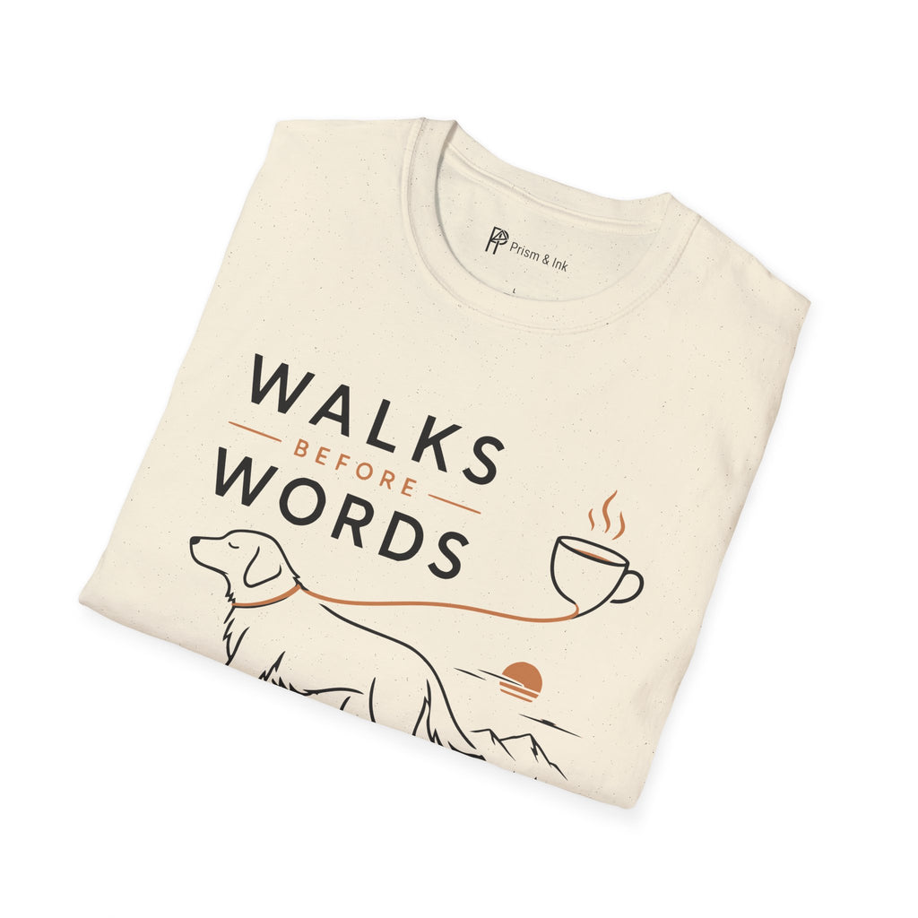 Walks Before Words Dog Coffee T-Shirt