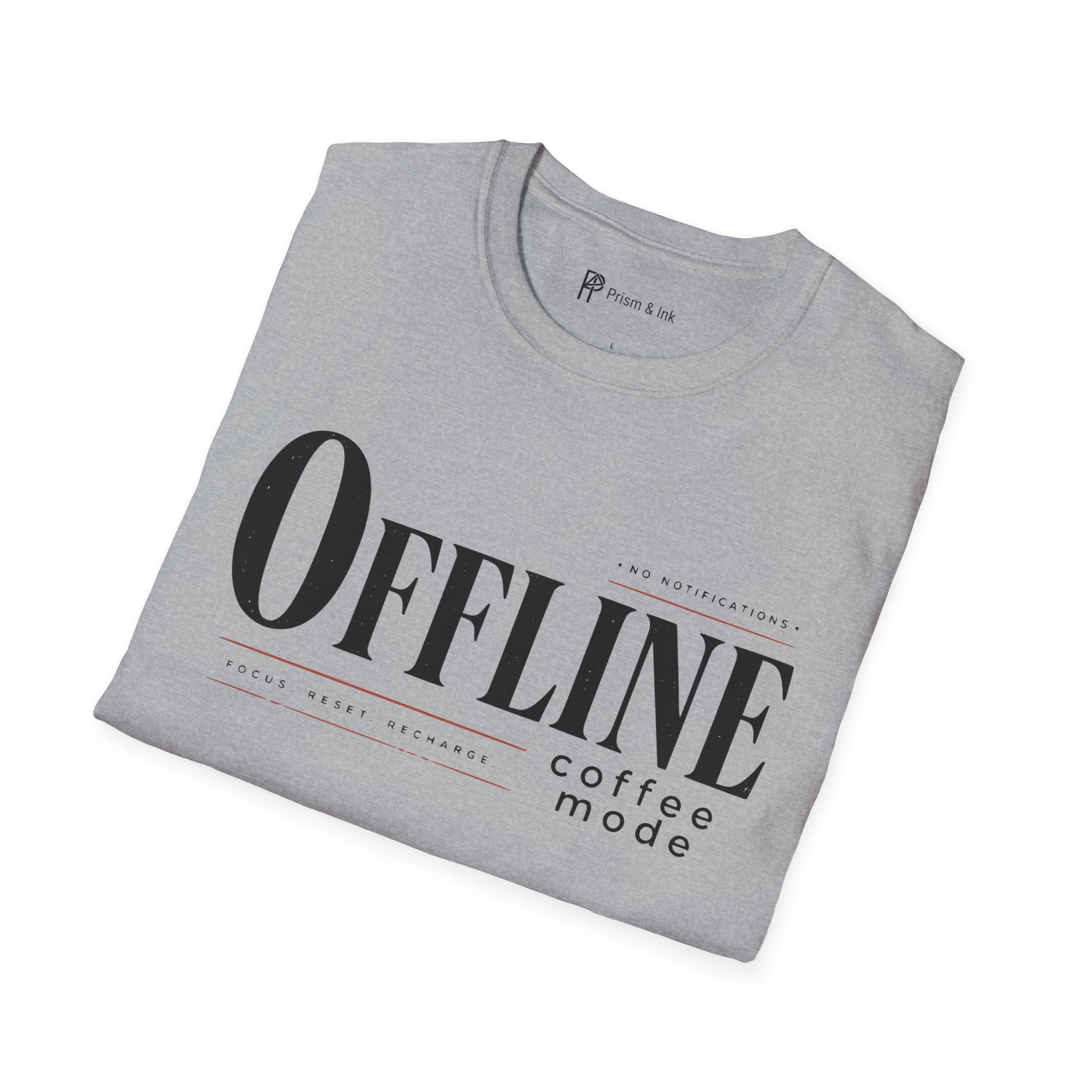 OFFLINE Coffee Mode System Reset Focus T-Shirt