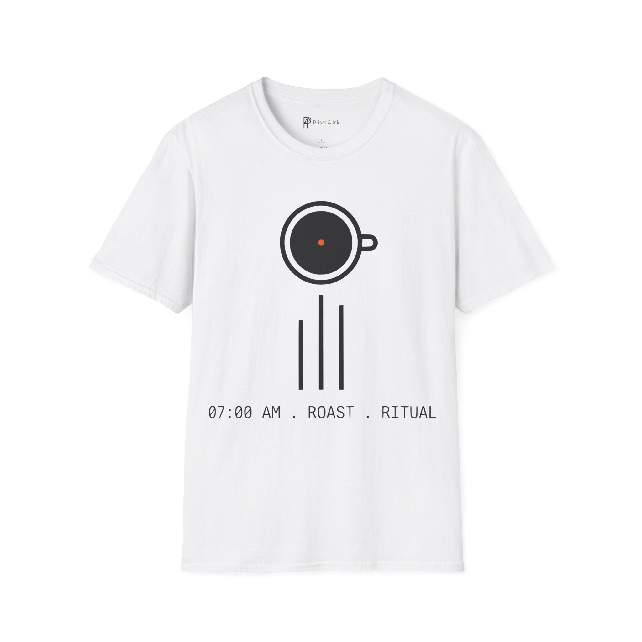 07:00 AM Roast Ritual T-Shirt — Minimal Coffee Cup Graphic